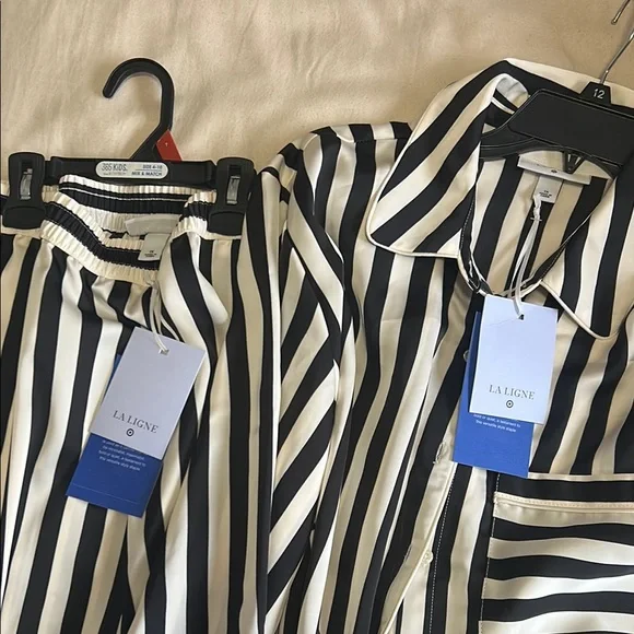 La Ligne Target Striped Black and White Pant set 1X NWT - Picture 5 of 8